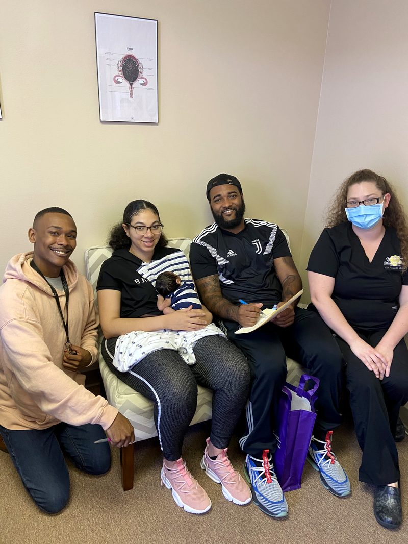 Notary for family at a Houston medical office